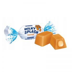 Cukierki Milky Splash 1 kg Roshen. Szklanka Mleka. Najbardziej popularne cukierki mleczne w polewie toffi firmy ROSHEN Milky Splash. Możliwość zakupów hurtowych.